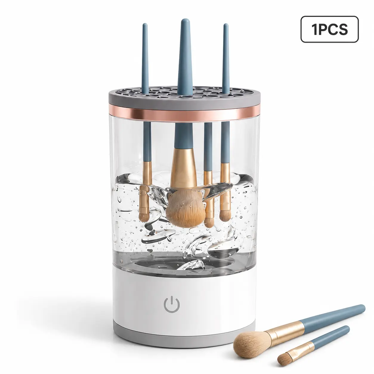 1PCS lectric Makeup Brush Cleaner and Organizer, 3-in-1 Brush Washer with Drying Storage, Practical Gift for Mom, Wife, Girlfriend,Kraft