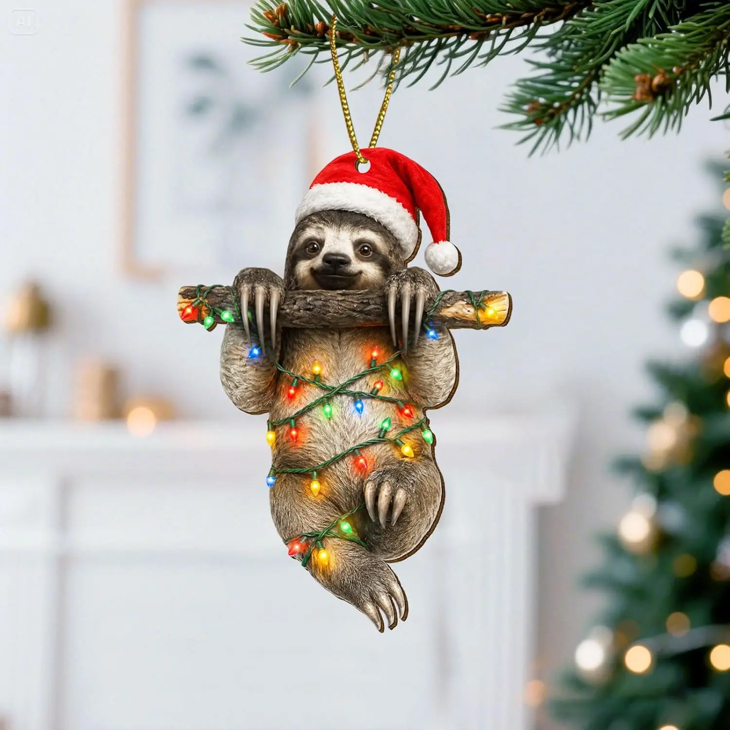 Sloth Christmas Ornaments 2026, Funny  Wooden Ornament, Sloth  , Funny Christmas Tree Decoration, Xmas Gifts for  Lovers