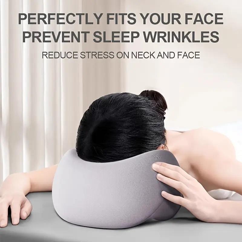 Beauty salon and sleeping pillow face down pillow massage pillow for prone sleeping on bed with headrest, breathable nap pillow, ergonomic memory foam neck pillow for office leisure time, multifunctional exquisite neck pillow suitable for SPA relaxation