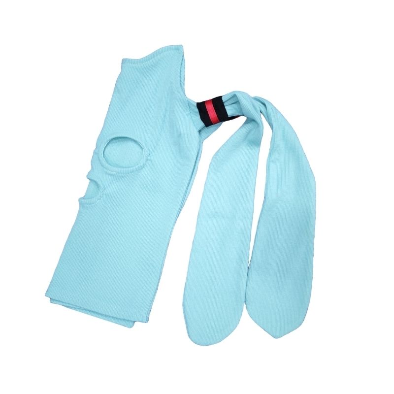 Cartoon Hatsune Miku Kawaii Cat Ear Weaving Mask Headgear Cute Anime Game Cosplay Funny Hat Costume Face Helmet Props Gift