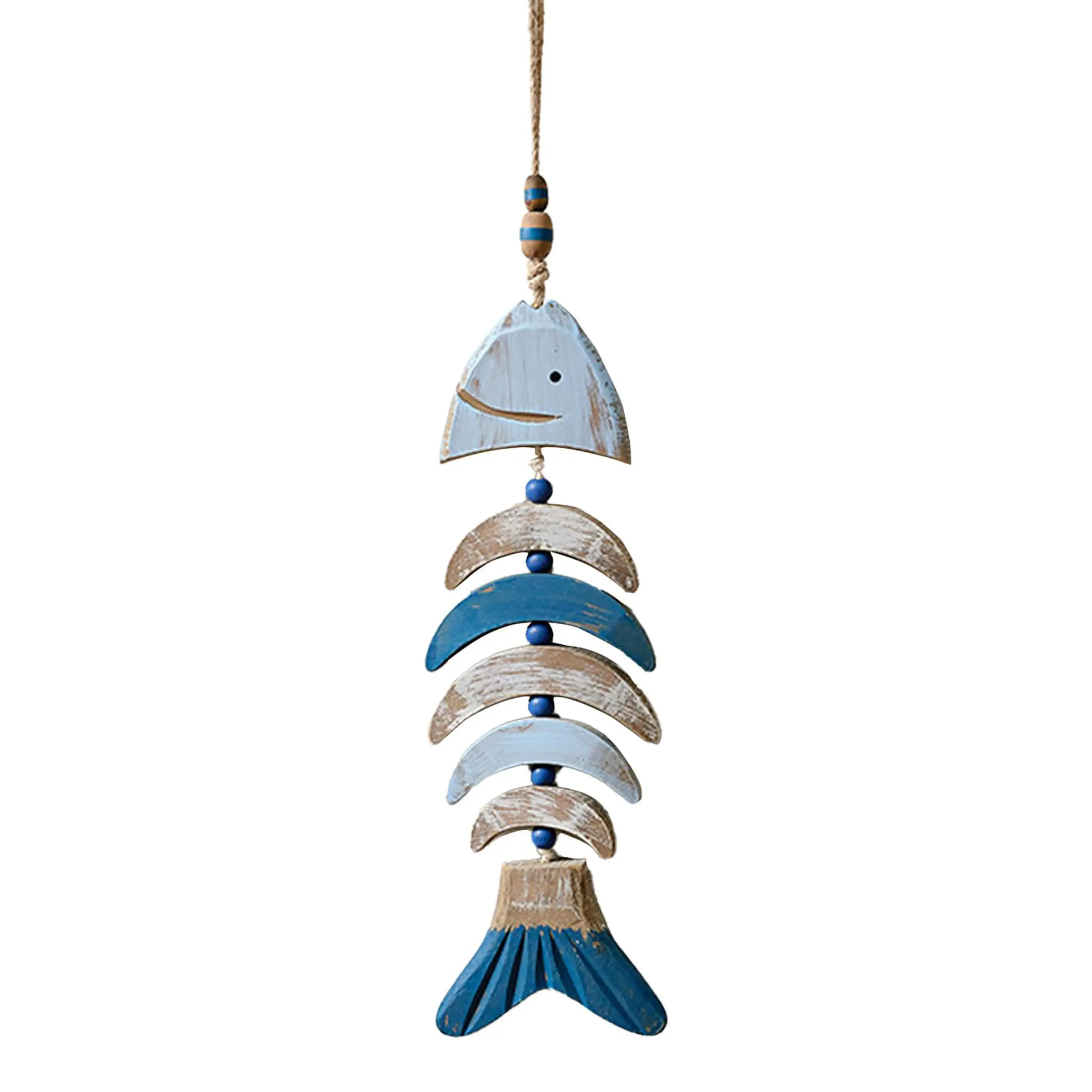 Wooden Rustic Fish Driftwood Wall Decor, Nautical Bathroom Decor | Driftwood Beach Room Decor for Home Indoor Outdoor, Coastal Wall Art for Living Room, Bedroom and Dining Room, Textured Wall Decor