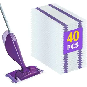 40 Count Disposable Wet Jet Refills for  Wet Jet Mop, Multi-Surface  Mop Pad Refill for Hardwood Floor Cleaning, Thickness&Absorbent