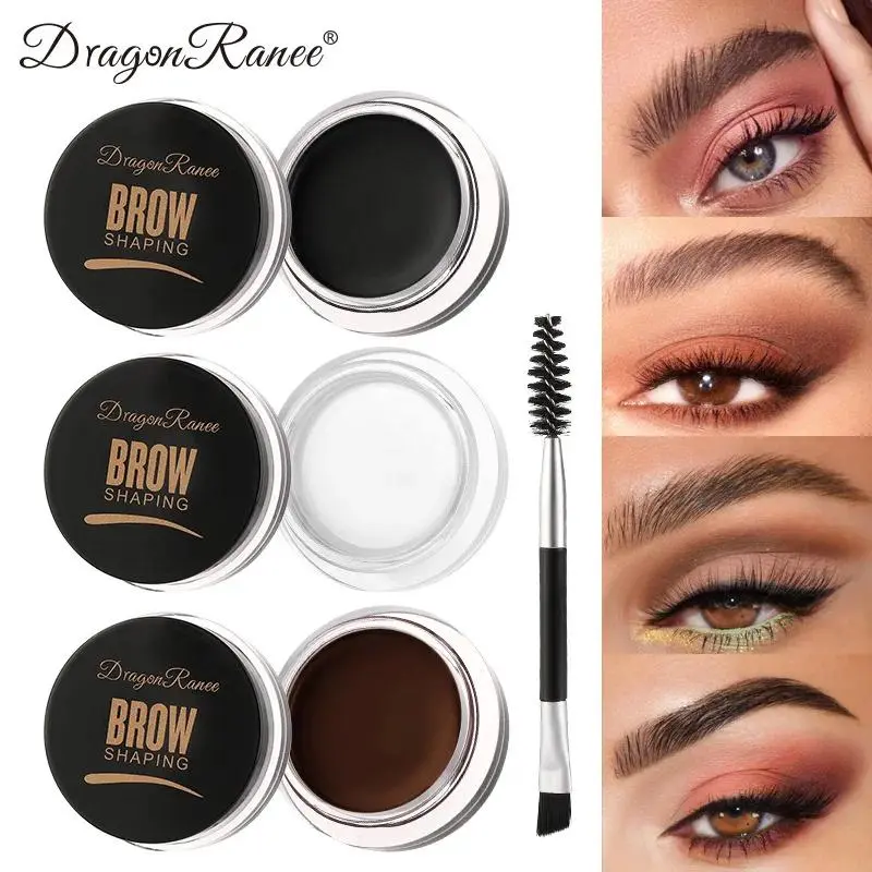 White Bushy Eyebrow Gel - European & American Style, Long-lasting Setting Pomade Soap Wax, Brow Styling, Volumizing Sculpting Eyebrow Pen for Eyebrow Makeup Products