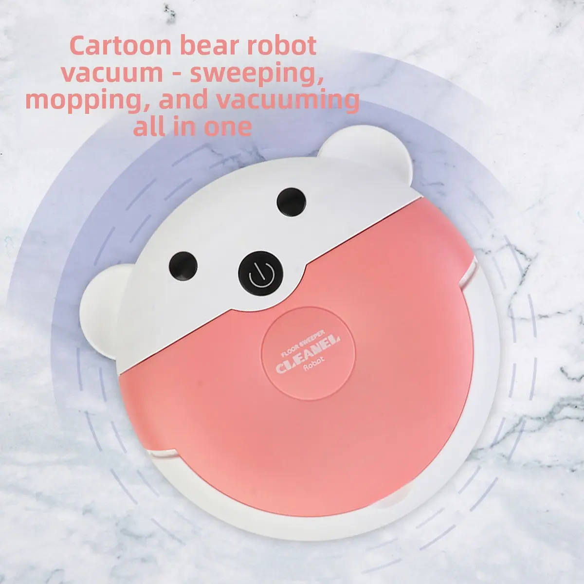 Cartoon Round Compact Cordless Automatic Sweeping Robot - Rechargeable Cleaning Machine for Lazy Users, Home Use
