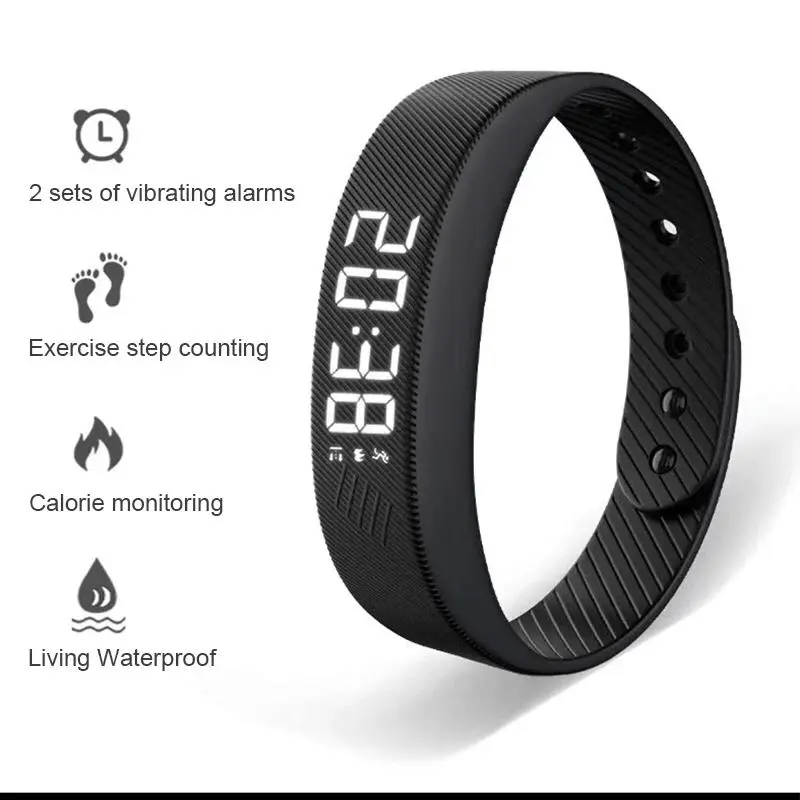 Smart Wearable Fitness Tracker Wristband - 3D Step Counter, Dual Vibration Alarm, Sleep Monitor, USB Charging, 7-14 Days Battery Life, Water Proof