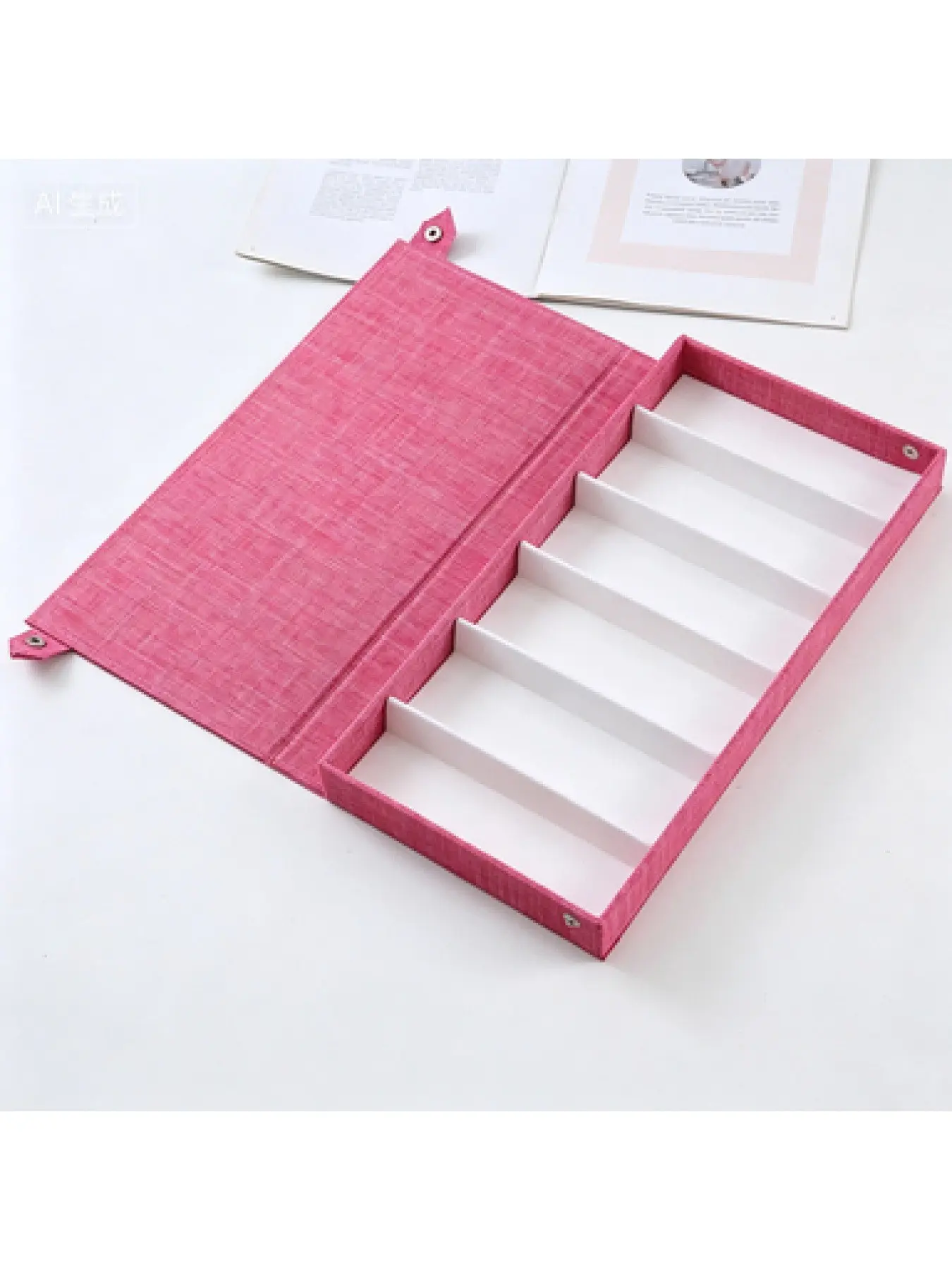 Glasses Storage Box, Flip Cover Dust-Proof Portable Design, Partitioned for Sunglasses and Reading Glasses, Ideal for Desk and Travel