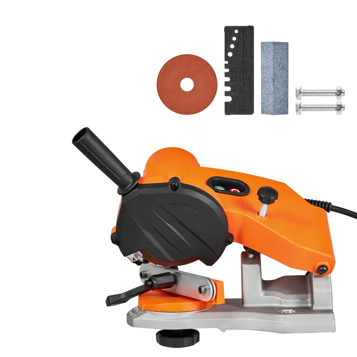 Electric Chainsaw Sharpener 85W 5000RPM, Bench Saw Chain Sharpener with 2 Grinding Wheels and LED Light for Woodworking Logging Gardening