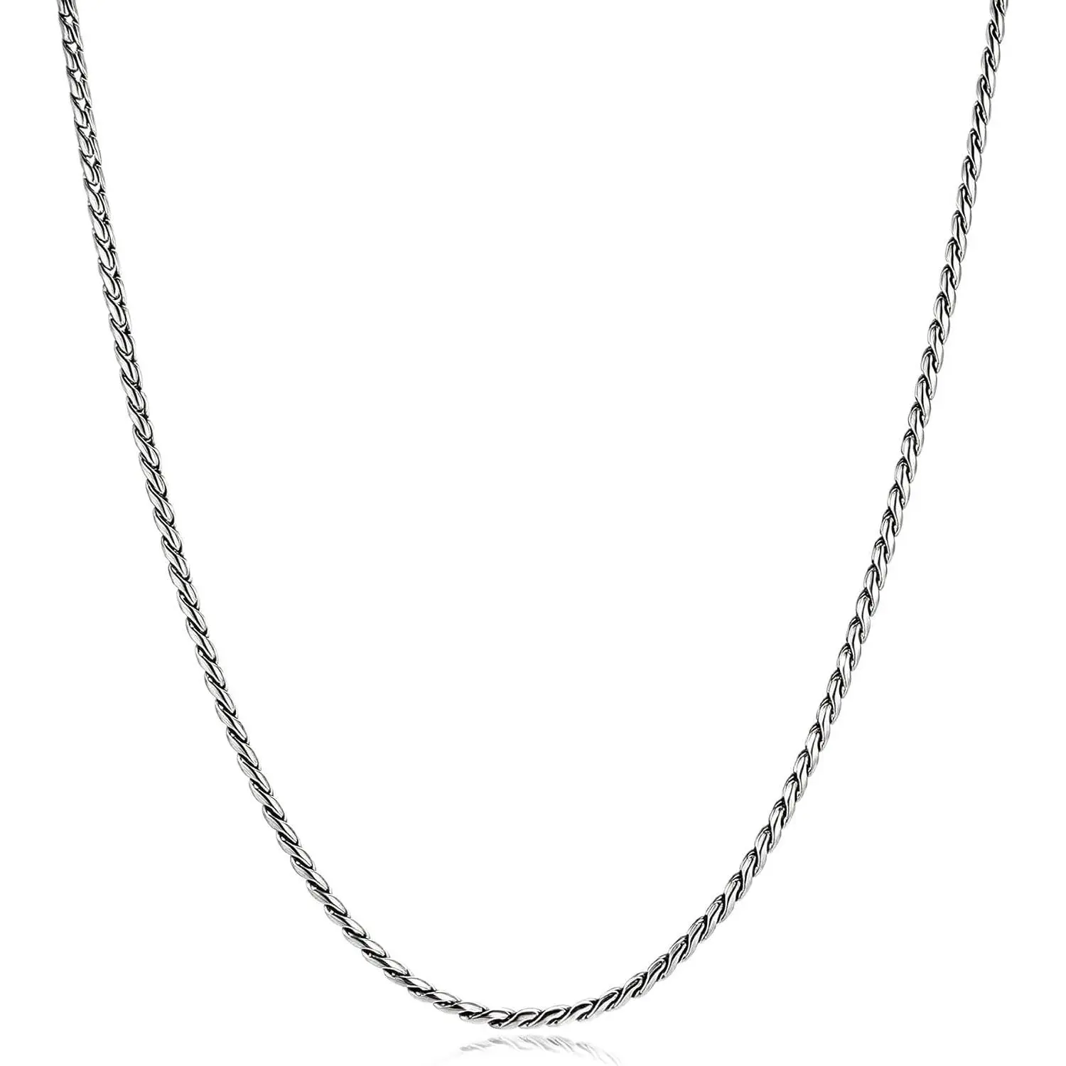 3.5mm Stainless Steel Curb Chain Necklace for Men Women, 20/22/24 Inch Thin Cuban Link Chain, Unisex Minimalist Everyday Wear