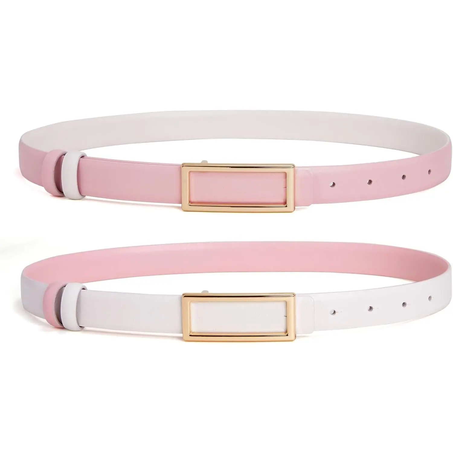 Womens Belt Reversible Leather Belt Skinny Thin Fashion Designer  Belts for Jeans Pants Dresses