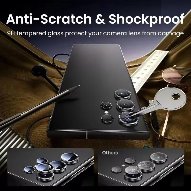Tempered Glass Camera Lens Protector, Phone Camera Lens Protective Film, Phone Accessories Compatible with Samsung Galaxy S24 Ultra S23 Ultra, Mobile Phone Lens, Smartphone Camera Accessories