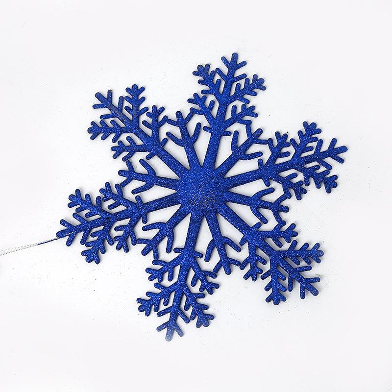 Christmas decoration plastic powder-coated snowflake pieces, Christmas tree ornaments, Christmas decoration supplies