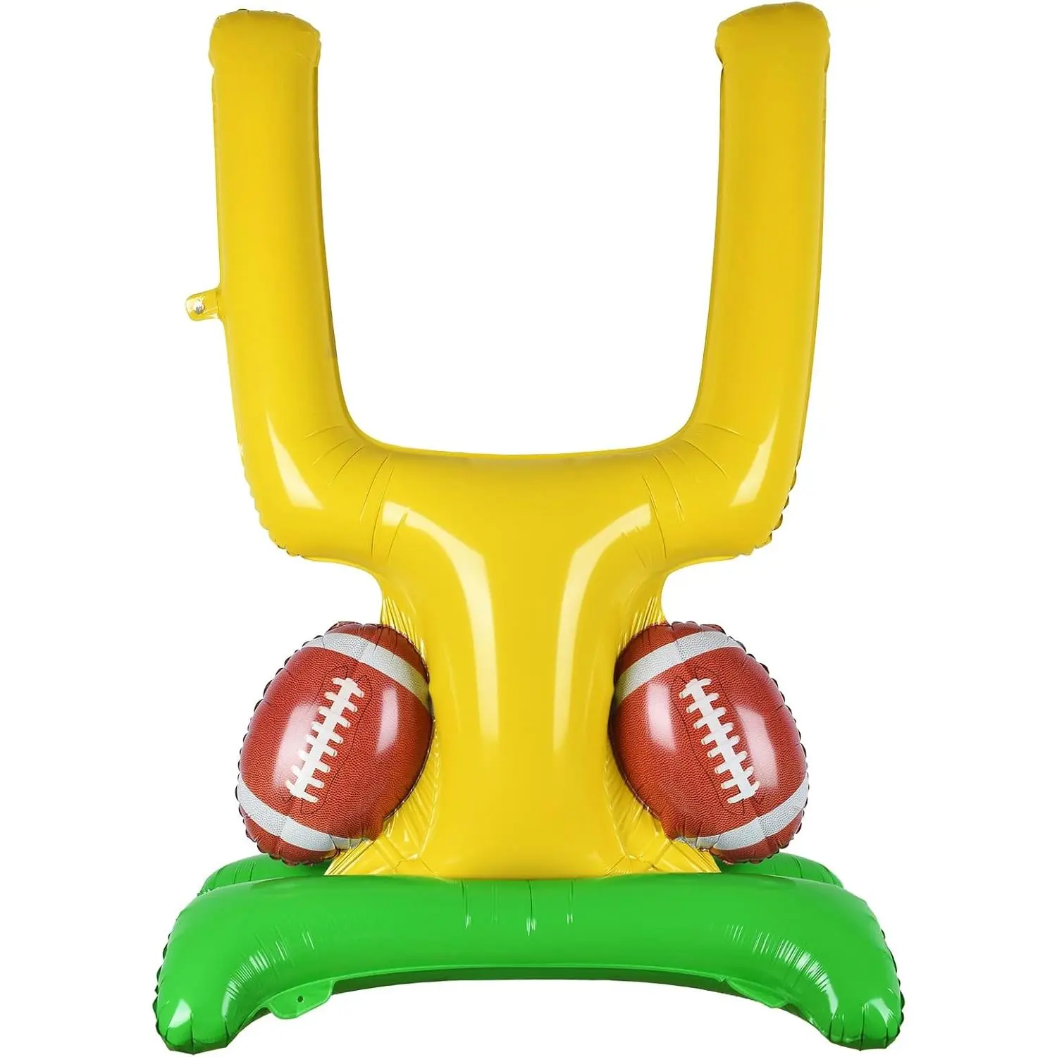Football Party Supplies Set Pack - Goal Post Shape Balloon Kit for Birthday Party Decor & Tailgate Celebrations