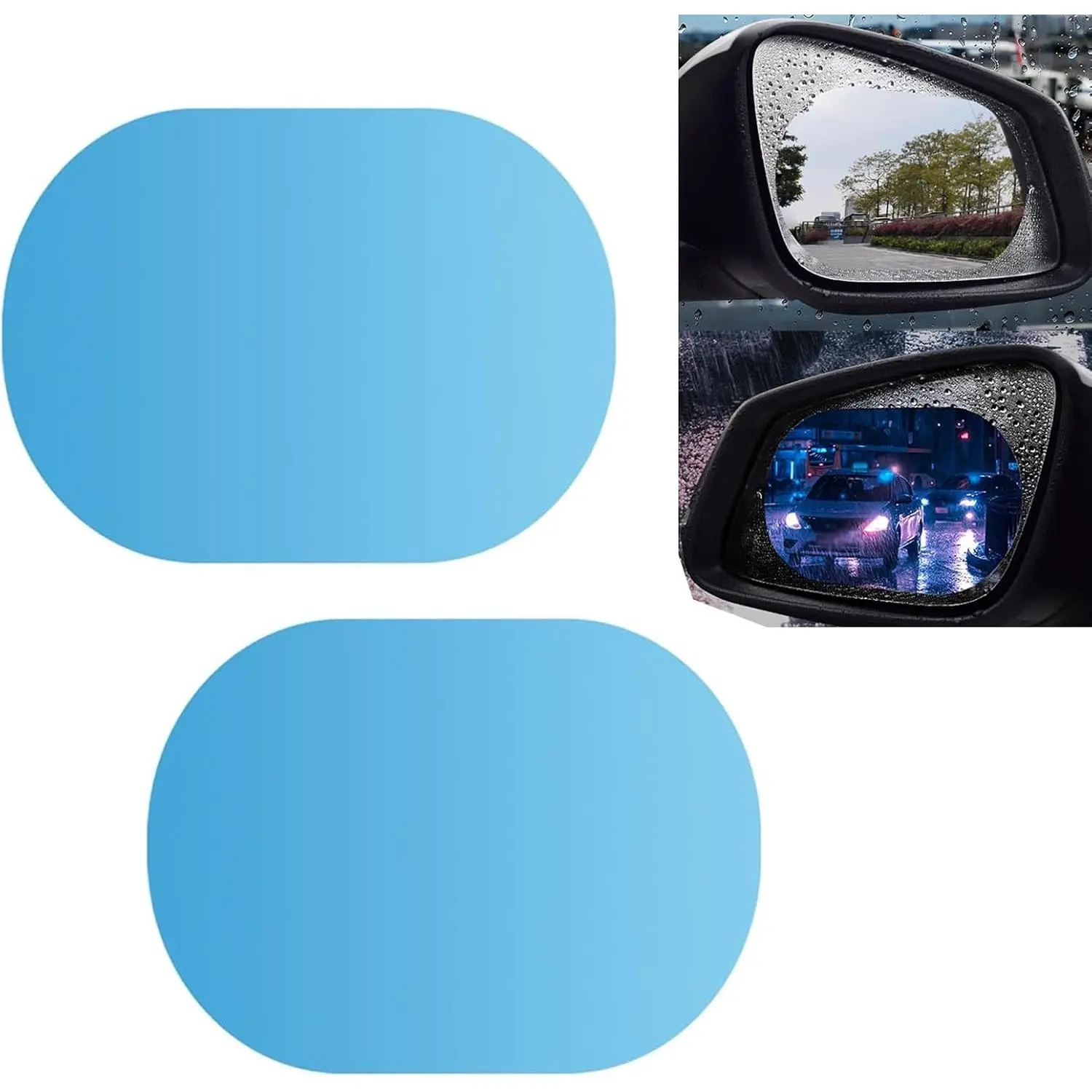 Car Side Mirror Tint, Waterproof and Rear View Mirror Film, Protective Film, Universal Automobile Rearview Mirror Rainproof Film (Transparent)
