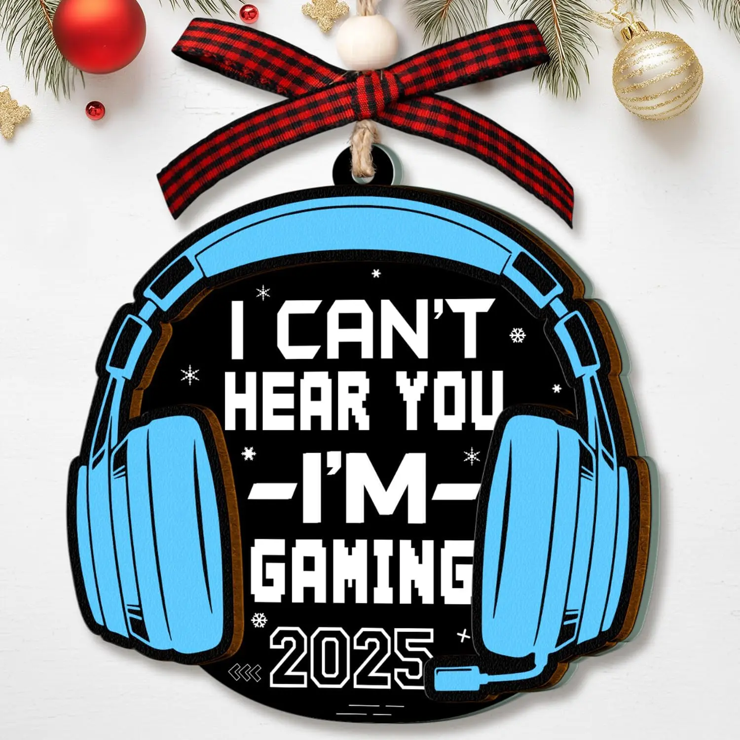 Video  Ornaments 2025,Gaming Christmas Tree Ornament, Can't Hear You I'm Gaming - Gamer Video  Ornaments for Christmas Tree Gifts for Gamers Men -  Gaming Ornament 2025