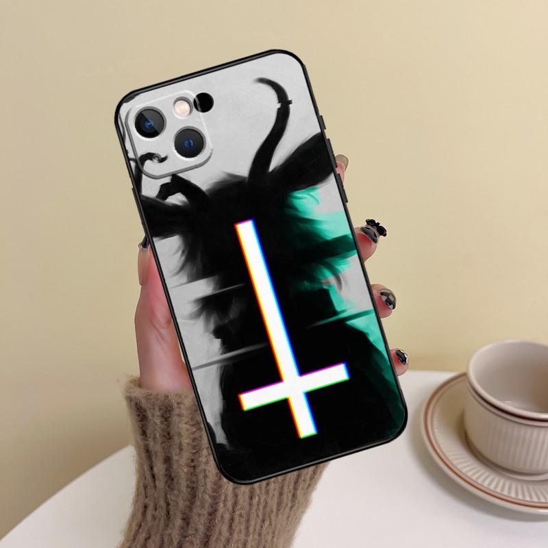 Devil Satan Dark Art Phone Case For iPhone 17 15 14 Plus 11 12 13 16 Pro Max Mini Max Soft Cover, Durable, Shockproof, Wireless Charging