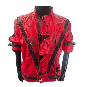 Kings Style of Michael Jackson Thilliered Broken Charred Leather Jacket Halloween Costume Christmas Zombie Dance Impersonator
