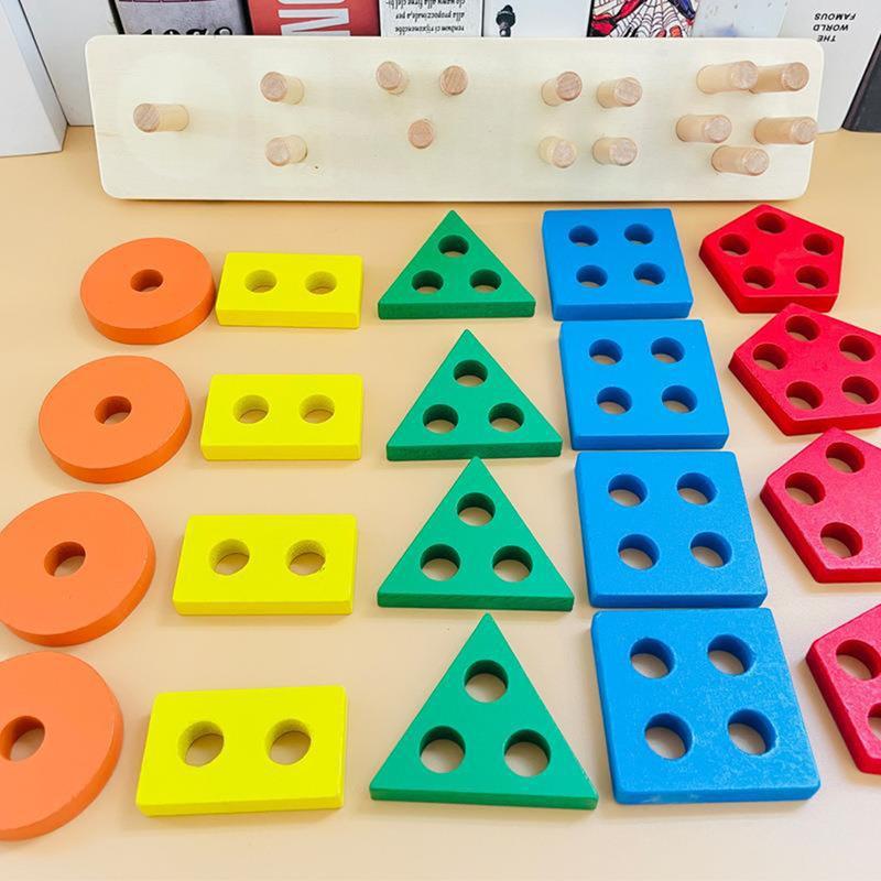 Wooden Shape Sorter Toy, 1 Set Colorful Shape Sorter Toy, Montessori Toy, Educational Toy for Kids, Learning Toy for Toddlers #TOP PICKS