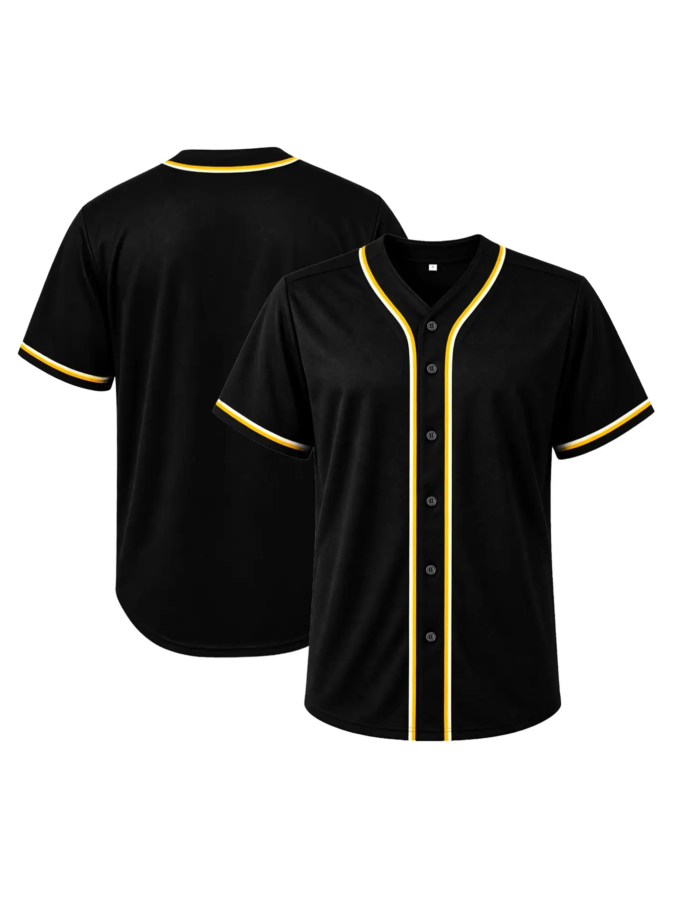 Classic Blank Baseball Button Front Jersey Button Up Casual Athletic Streetwear Shirt