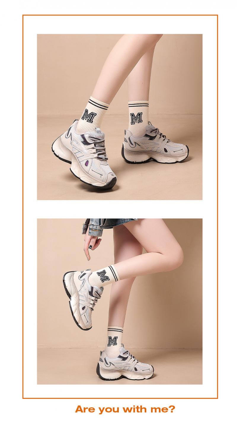 2026 Four-Season Thick-Soled Student Dad Shoes for Women, Mesh Breathable Sneakers, Versatile Fashionable Ugly-Cute Dirty Retro Super Cool Trendy Unisex Shoes