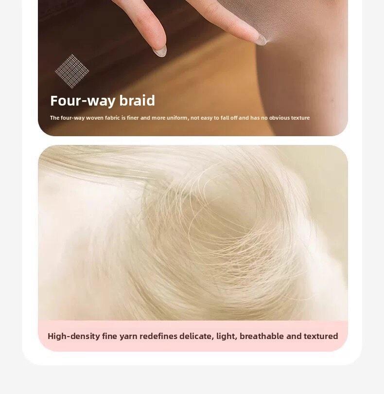 New Fashion Net Red Pineapple Pantyhose Anti-Run Tights Sheer Skin Color Invisible Spring Summer Thin Any Cut Light Leg Tights Black Socks