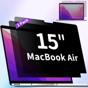 2 Pack Privacy Screen Protector Compatible with MacBook Air 15 Inch 2023-2026 M2 M3 M4 M5, Anti Blue Light Glare Anti Scratch Privacy Shield for Mac Air 15.3"