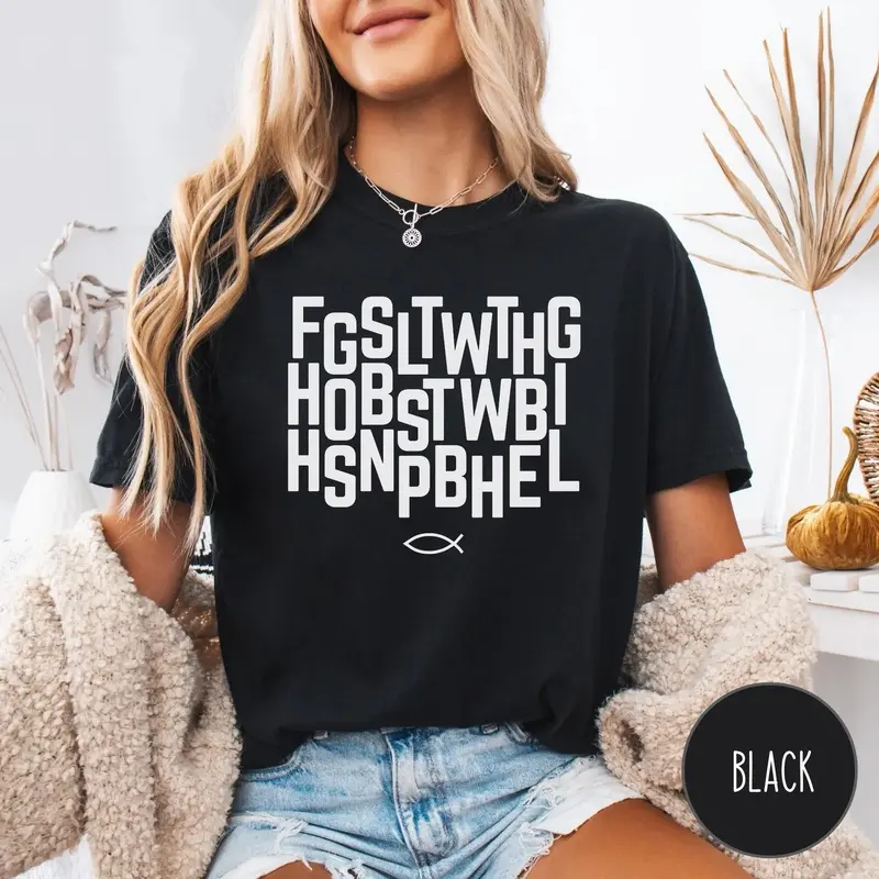 John 3 16 Acronym Shirt For God So Loved The World Tee Modern Bible Verse Tshirt Minimalist Gospel Graphic Christian Witness Top Faith Shirt