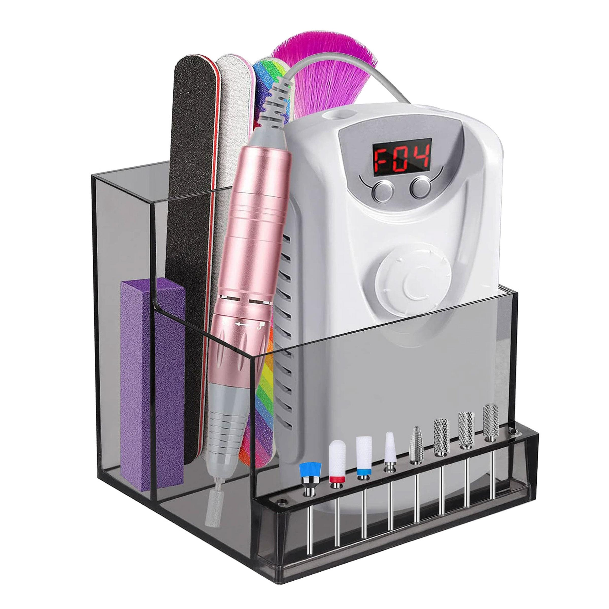 Nail Art Tool Storage Box, Multi-grid Nail Art Tool Organizer, Portable Nail Art Tool Storage Box for Home & Salon Use, Multifunctional Storage Bin