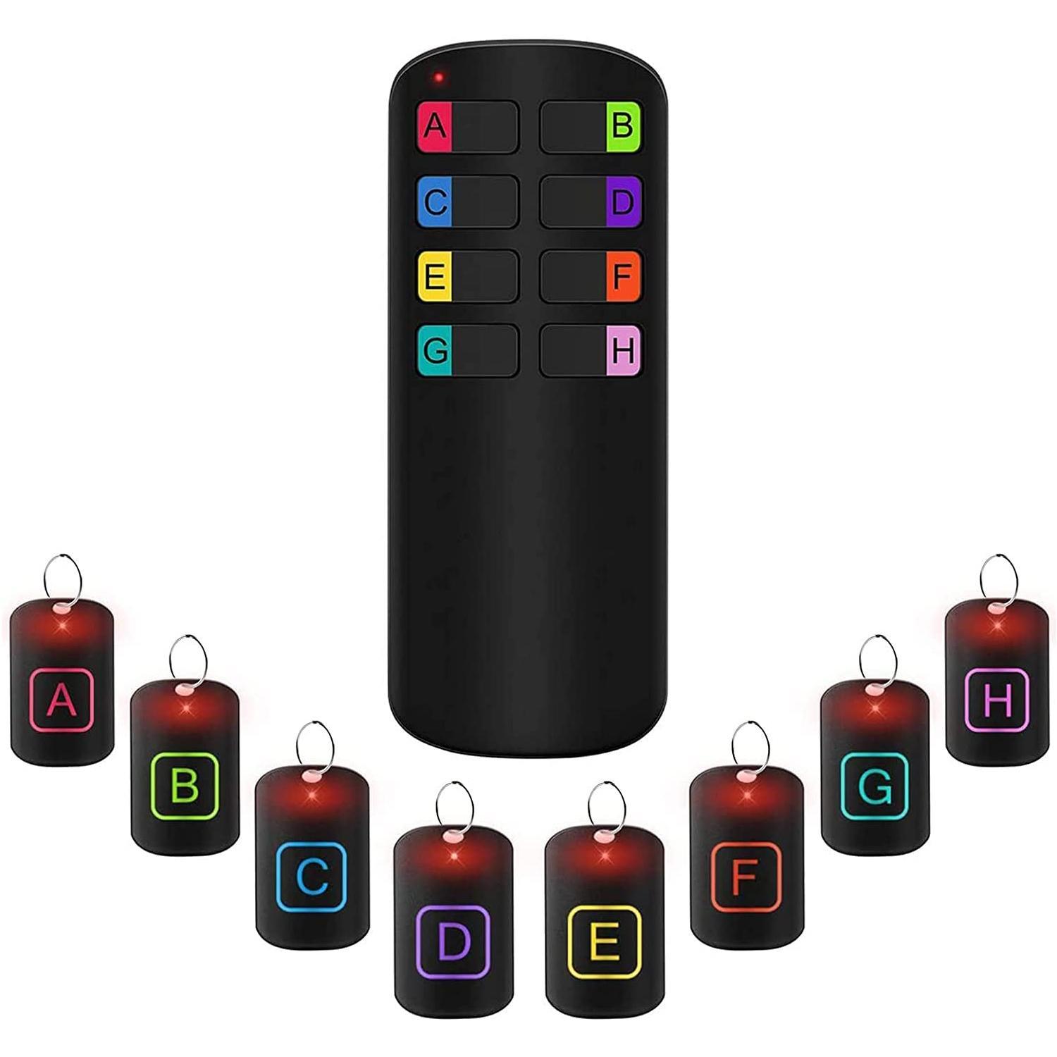 Wireless Key Tracker, 1 Box Key-Finder Locator with 1 Transmitter & 8 Receivers, Key Tracker for Finding Lost Keys, Remote, Wallet, Suitable for Elderly