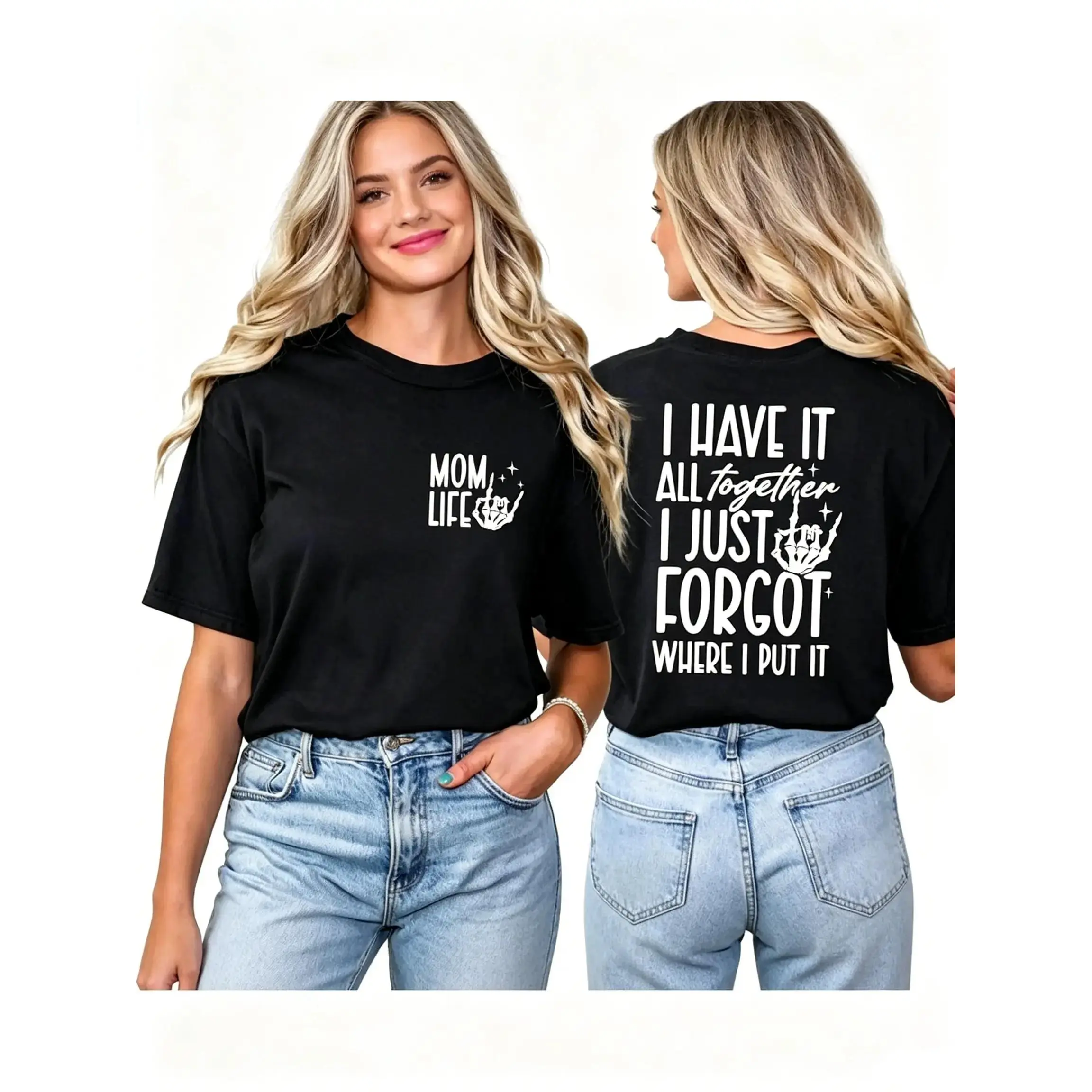 Funny Mom Shirt, Mom Life Shirt, Mama Skeleton Hand Shirt, Mother's Day Tee, Sarcastic Mom Shirt, Motherhood Shirt cotton unisex streetwear casual wear