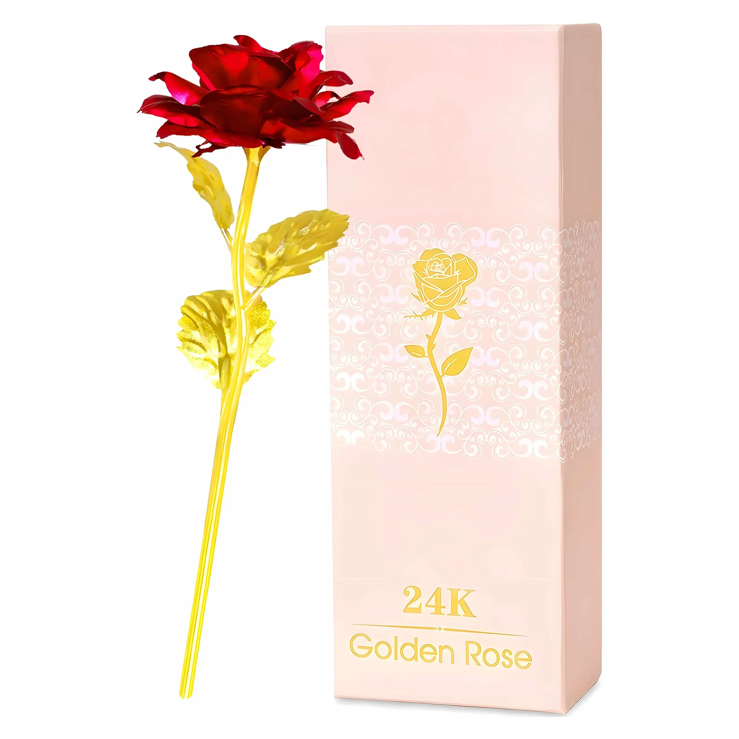 Starry Sky Rose Preserved Flower Gift Box, Gold Foil Rose Ornament, Romantic Decoration, Long-Lasting Dried Flowers, Packaging