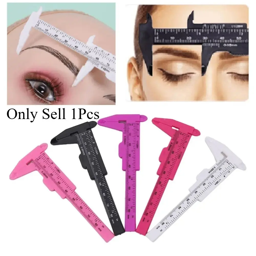 80mm Plastic Caliper Ruler, Eyebrow Vernier Measuring Tool, Tattoo Microblading Caliper, Portable Permanent Makeup Measurement Tools