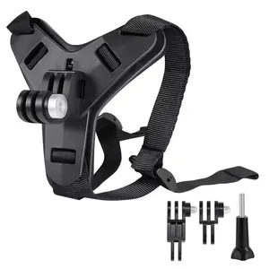 Motorcycle Helmet Chin Strap Mount for Gopro Hero 13-8, Dji Osmo, Insta360, Sjcam, Akaso, Compatible with Various Helmets