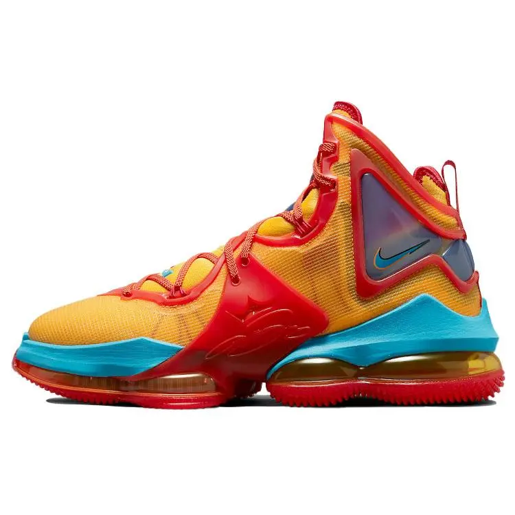 Nike LeBron 19 High Top Basketball Shoes Men Women Blue Performance Sneakers Shock Absorbing Support Fit Professionally Inspected Authentic Footwear for Competition Training Street Style Daily Wear
