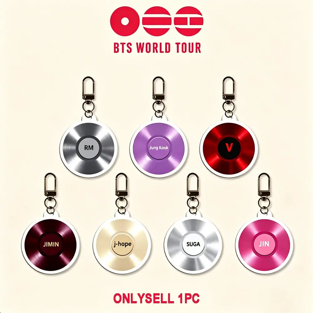 Kpop Male Group World Tour Acrylic Keychain, Star Merchandise Gift, Fan Support Item, Trendy Accessory for Kpop Fans
