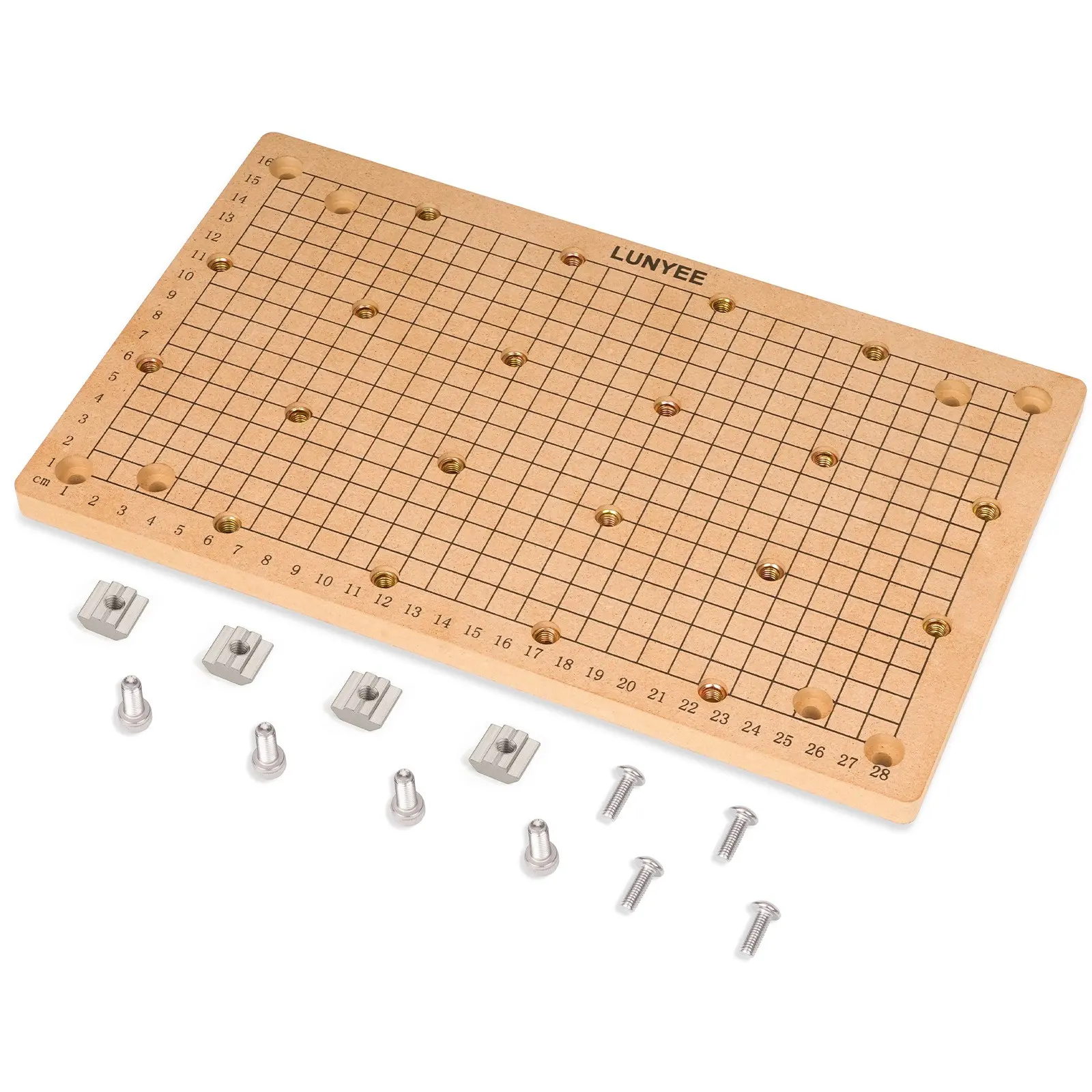 Medium Density Panel for Lunyee 3018 Cnc Router, Compatible with 3018 Pro Ultra and Pro Max, 300x180x12mm, M6 Holes, Includes Screws