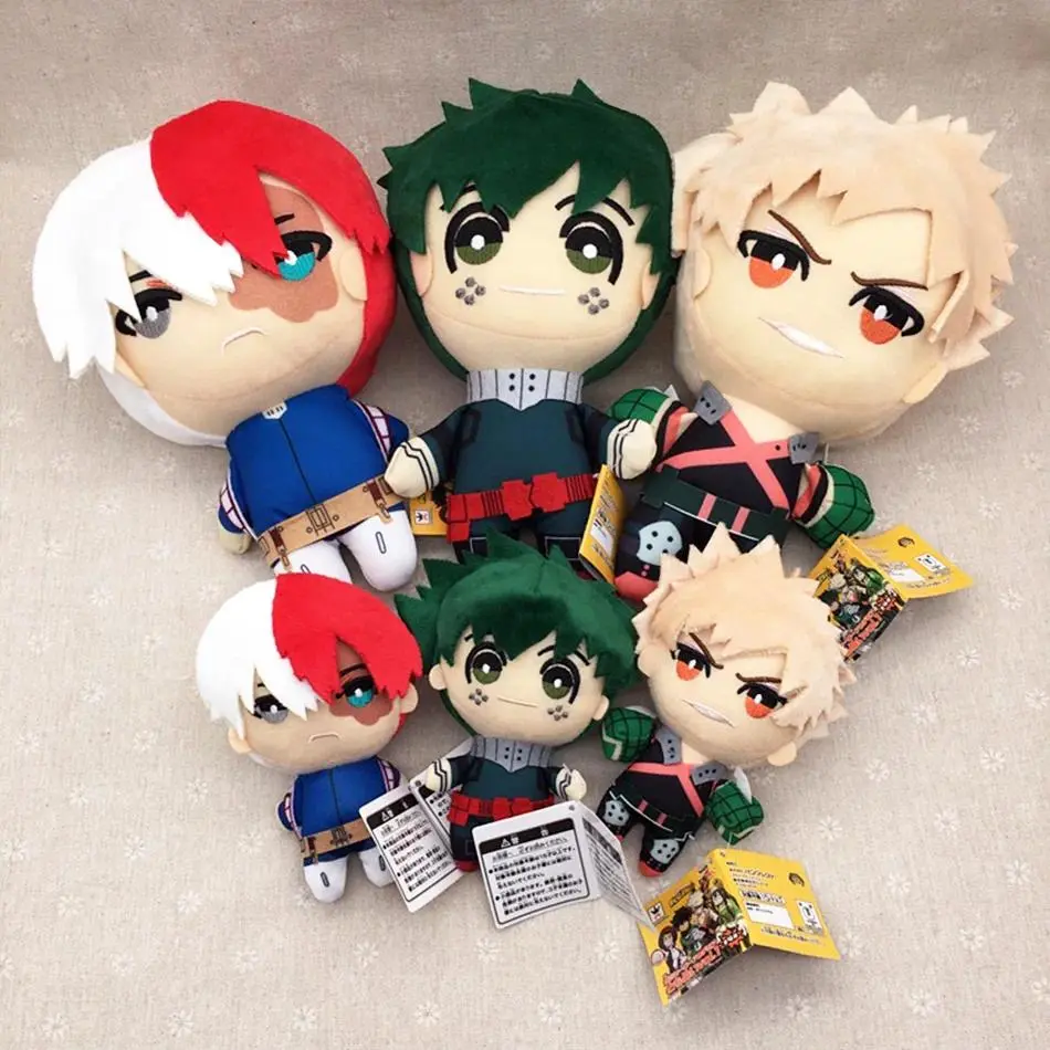 100% Brand New My Hero Academia Soft Plush Toys, 15-25cm Anime Stuffed Dolls (Izuku Midoriya, Katsuki Bakugou, Shouto Todoroki), Kids Gifts, 2026 Popular Toys & Hobbies Classic Novelty Item