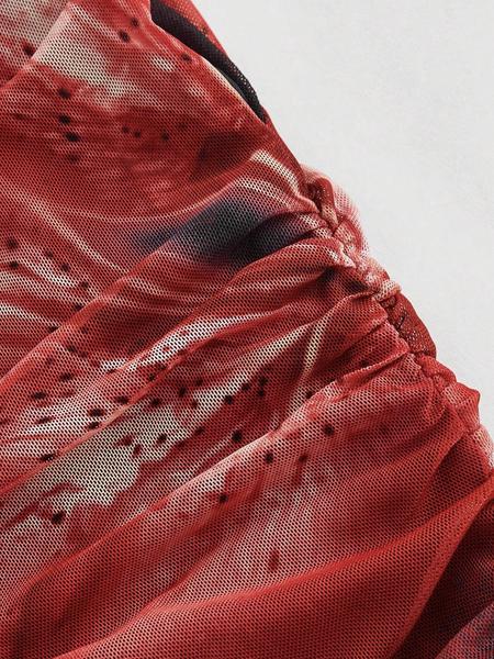 Valentine's Day Women's Long Sleeve T-Shirt, Asymmetrical Shoulder Design Slim Fit Casual Top, Fall & Winter Fashion, Moderate Fabric, Comfortable Wear