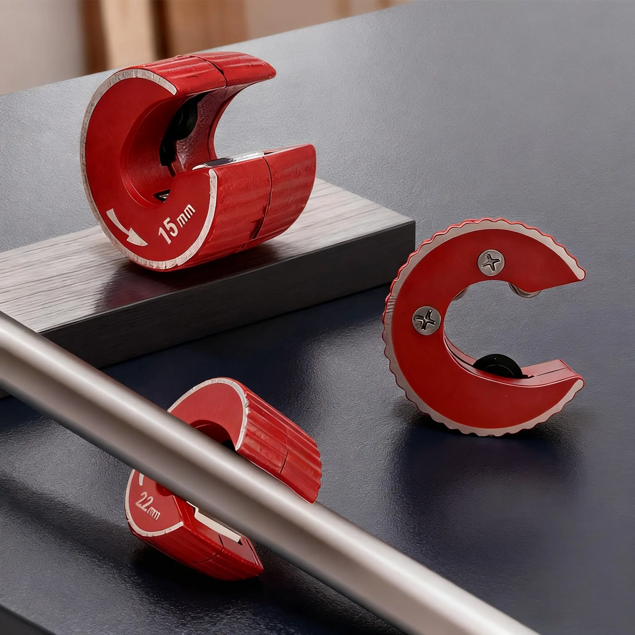 15/22/28mm Circular Pipe Cutter, Portable Manual Rotary Tube Cutter, Copper Aluminum PVC Pipe Trimmer, New Design, Easy to Use, Tubing Cutter