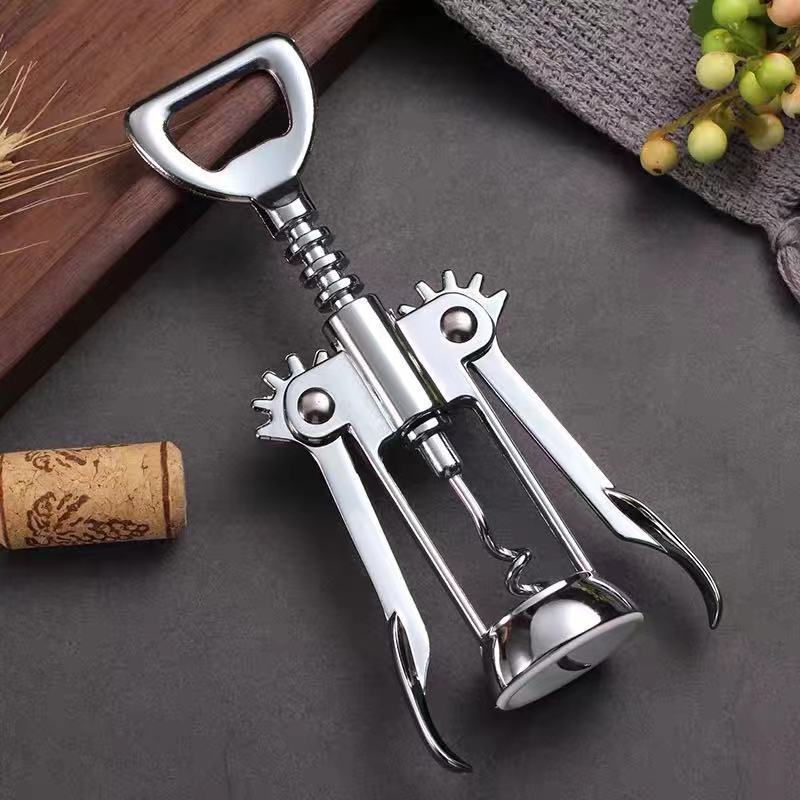 Wine Opener - Multifunctional Corkscrew with Ergonomic Handle for Effortless Wine & Beer Bottle Opening, Durable Rust-Resistant Design for Home Bar, Kitchen, Entertaining