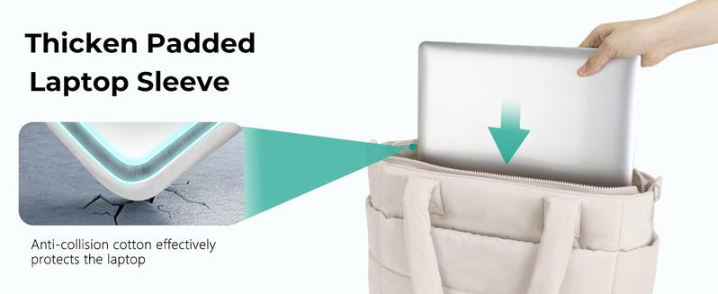 Tote Bag for Women, Lightweight Puffy Puffer Tote Bag with Compartments Quilted Shoulder Bag Handbag for Travel, Work, Gym Tote Bag for Women, Lightweight Puffy Puffer Tote Bag with Compartments Quilted Shoulder Bag Handbag for Travel, Work, Gym