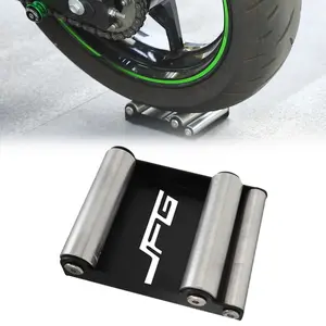 Motorcycle Wheel Cleaning Stand 485lbs, Universal Roller Stand for Street Bikes, Tire Width <180mm, Durable Design
