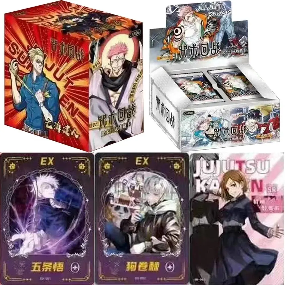 2026 Popular Toy Cards Jujutsu Kaisen Card Warlock Cards Gojo Satoru Fushiguro Megumi Itadori Yuji Warlock Anime Peripheral Collection Cards Toy Gift 2026 Hot selling toys