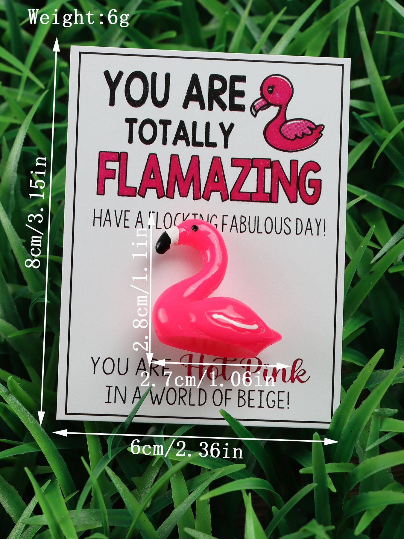 Charming Flamingo Design Pocket Hug Card, Greeting Card, Fun Party Cards, Fashion Accessories for Women & Girls, Ideal Inspirational Gift for Holidays & Parties