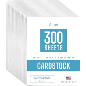 300 Pack White Card Stock Printer Paper 8.5 x11, 110 lb Heavyweight Thick Premium Smooth Sheets, Printer Compatible for Crafts Cards and Business