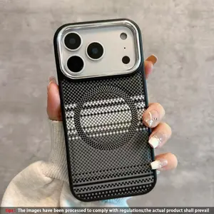 Magnetic Charging Anti-Drop Shockproof Protective Durable Phone Case Cover for iPhone 17 Pro Max 17 16 Pro Max 15 Pro Max, Textured Belt Design, Ca Prop 65 Compliant, Accessories