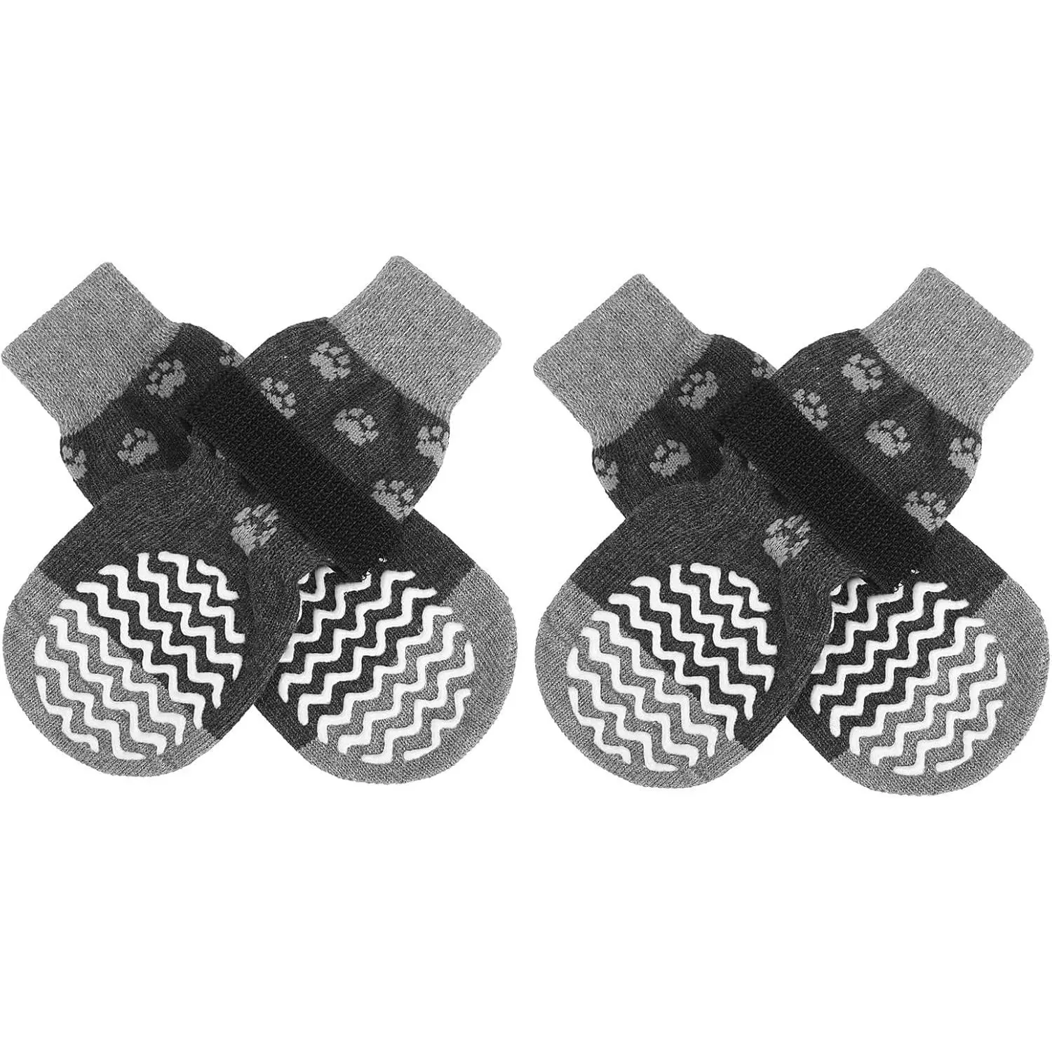 Anti Slip Dog Socks to Prevent Licking Paws, Dog Shoes for Hot Pavement, Dog Booties for Small Medium Large Senior Dogs, Traction Control Boots & Protectors for Hardwood Floors