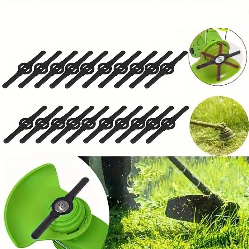 Lawn Mower Plastic Long Cutting Blade Accessories, Durable Lawn Mower Parts, Ideal for Gardening & Outdoor Maintenance, 20/50 Pieces Set