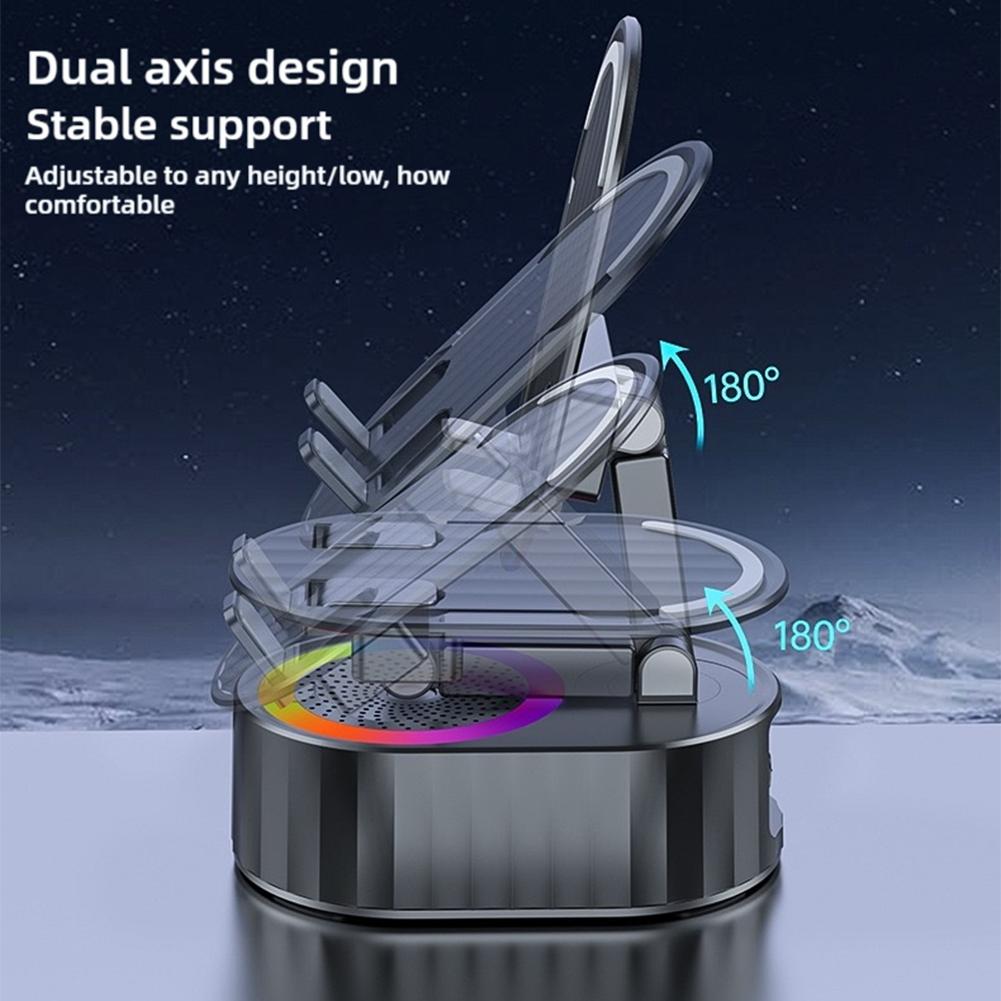 New Cell Phone Holder Stand With Bluetooth Speaker Adjustable Desktop Live Lazy Tablet Bracket Support Portable Wireless Speaker