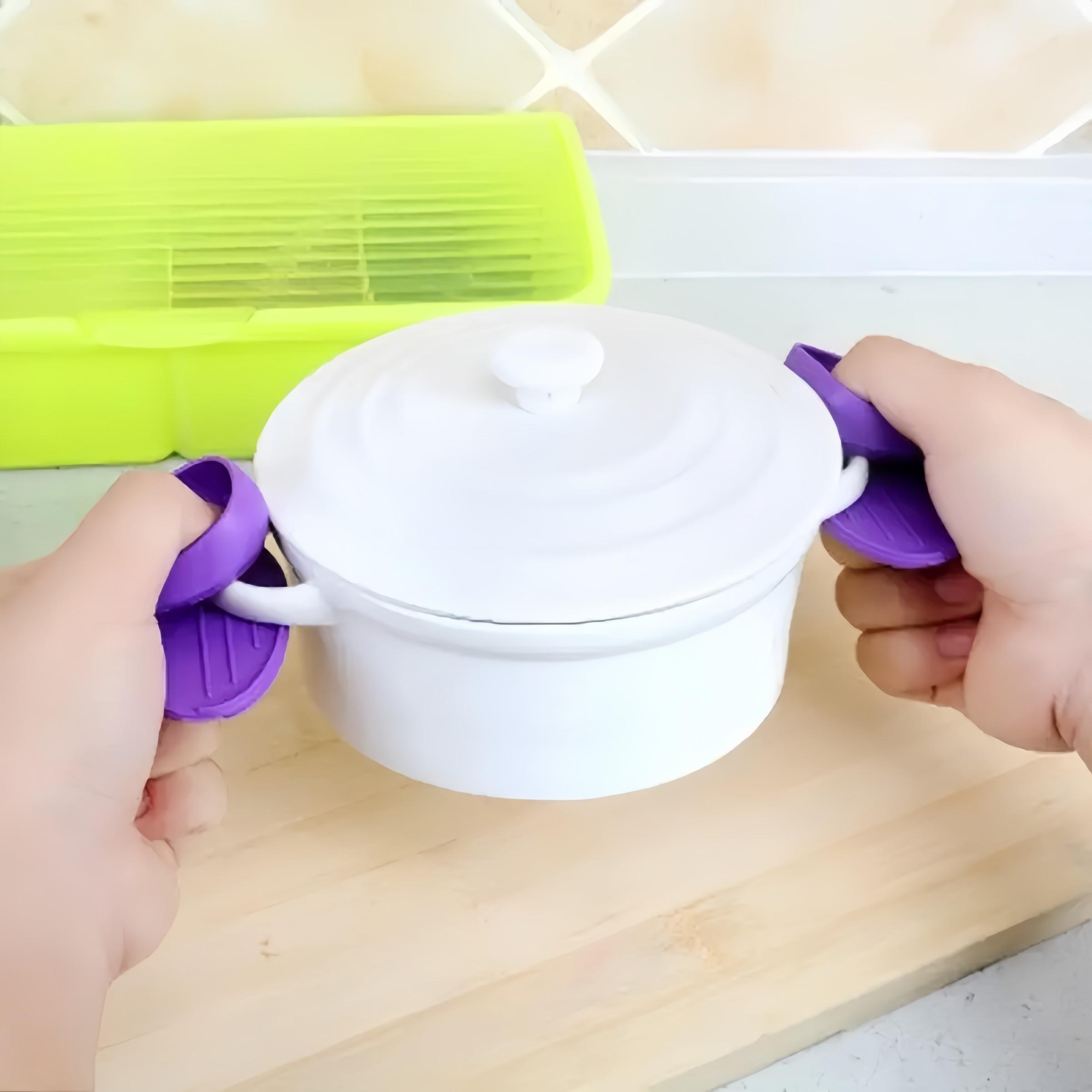 Silicone Oven Mitts, 4 Counts/set Mini Heat Resistant Finger Cots, Multifunctional Anti-scalding Finger Protector, Kitchen Accessories, Cooking Tools, Kitchenware, Modern Kitchen Accessories