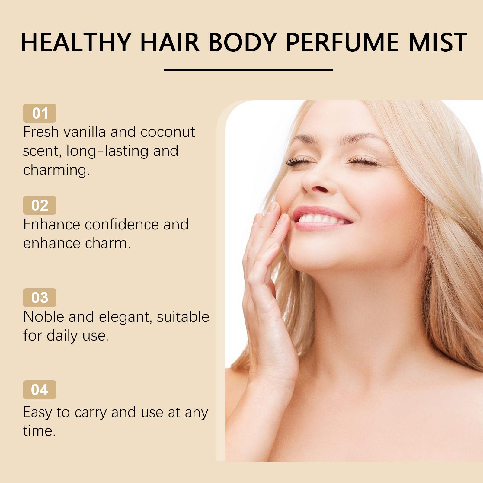 Roxelis Vanilla Coconut Body Perfume Spray, Long-Lasting Fragrance And Exudes A Unique Charm. It Is A Fresh, Romantic And Portable Perfume